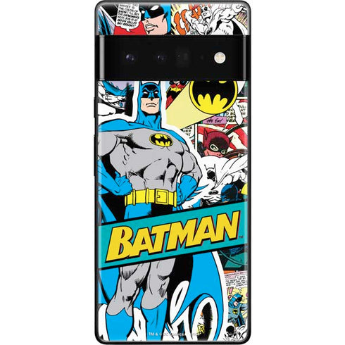 DC Comics Batman Vintage Pose Collage Art Google Pixel 6 Pro Skin
